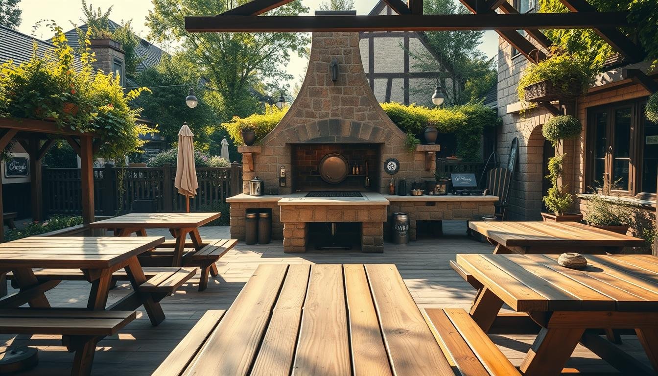 Biergarten Grillplatz Outdoor-Küche